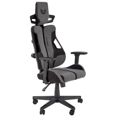 Scaun directorial pentru gaming HM Nitro 2, stofa, cotiere reglabile, multiblock, ergonomic,120 kg, gri negru foto