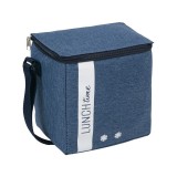 Geanta termica, 6 l, Fermoar, Stofa, 19x15x20cm, Albastru