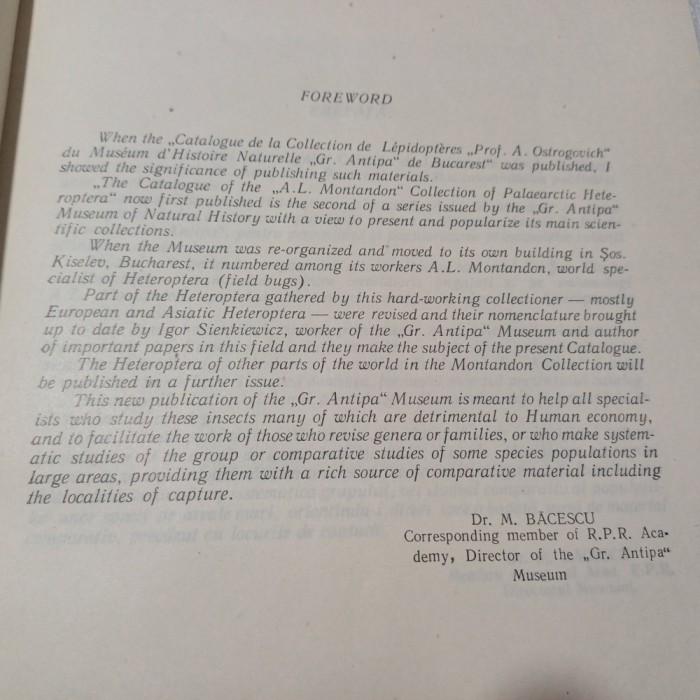 CATALOGUL COLECTIEI,, L.A.MONTANDON&quot;.-I.SIENKIEWICZ-1964 S2.