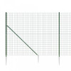 Gard plasa de sarma cu tarusi de fixare, verde, 1,6x25 m GartenMobel Dekor, vidaXL