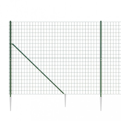 Gard plasa de sarma cu tarusi de fixare, verde, 1,6x25 m GartenMobel Dekor foto
