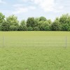 Gard din s&acirc;rmă sudată cu 5 țăruși U Argintiu 0.4x10 m Oțel