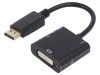 Cablu adaptor Gembird DisplayPort la DVI-I, Model A-DPM-DVIF-002, DP 1.1, 0.1m, Negru, FullHD 1080p
