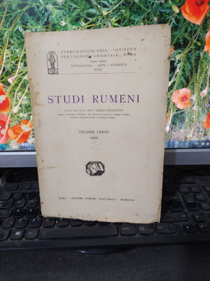 Studi Rumeni vol. III Drăganu Marcu Morariu Tagliavini istrorom&amp;acirc;ni Roma 1928 190 foto