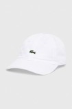 Lacoste șapcă de baseball din bumbac culoarea alb, cu imprimeu RK0491-031