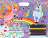 Cumpara ieftin Coloreaza unicorni. Contine creioane colorate!/***