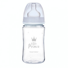 Biberon albastru anticolici cu gat larg PP EasyStart Royal Baby, 240ml, Canpol babies