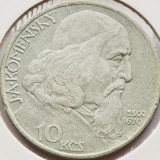 573 Cehoslovacia 10 korun 1957 Bishop Jan &Aacute;mos Komensk&yacute; km 48 argint, Europa