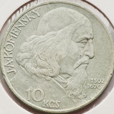 573 Cehoslovacia 10 korun 1957 Bishop Jan &Aacute;mos Komensk&yacute; km 48 argint