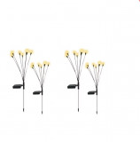 Cumpara ieftin BZRSH Set 4 Lampi Solare Licurici 6 Bulbi Fiecare Lumina Alba Calda Gradina