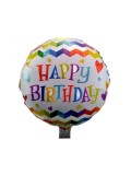 Balon folie HAPPY BIRTHDAY zig zag