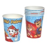 Pahare de petrecere Paw Patrol 240ml set 6 bucăți carton bleu roșu, CMCLASS
