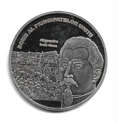 Medalii ROMANI MARI - ALEXANDRU IOAN CUZA - PROOF medal - .999 Argint,10,37g foto