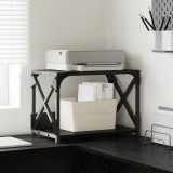 vidaXL Suport pentru imprimantă Stejar Negru 44 x 26 x 31.5 cm 882174