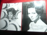 2 Fotografii Artista si Cantareata Sara Montiel ,dim.=18x24cm