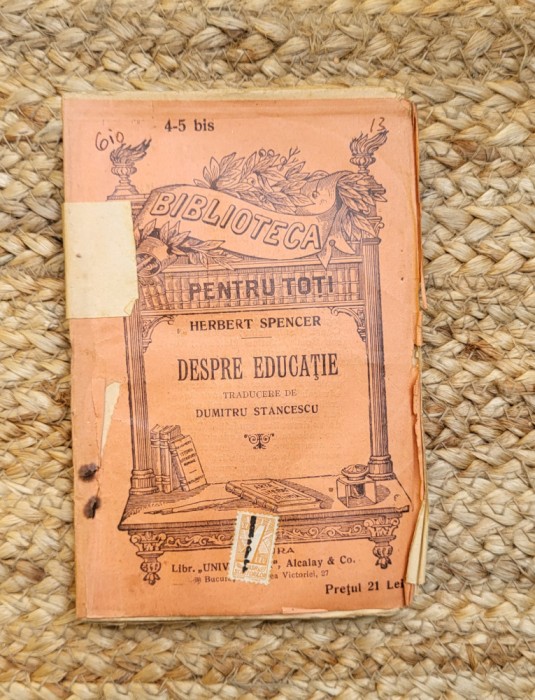 DESPRE EDUCATIE -HERBERT SPENCER