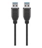 Cablu USB 3.0 5m USB A tata - USB A tata SuperSpeed 5Gbit/s negru Goobay