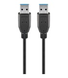 Cablu USB 3.0 5m USB A tata - USB A tata SuperSpeed 5Gbit/s negru, Goobay