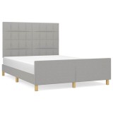 Cumpara ieftin Cadru de pat fara saltea, gri deschis, 140x200 cm, textil