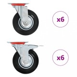 VidaXL Roți pivotante, 12 buc., 125 mm 278022