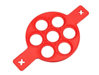 Forma 7-in-1 din silicon alimentar high quality, pentru gatit oua si clatite, rosu FMD083 foto