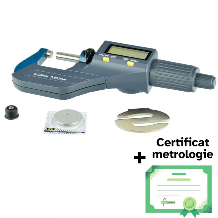 Micrometru digital 0-25mm cu metrologie