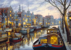 Puzzle Schmidt - 1000 de piese - Evgeny Lushpin : ALONG THE CANAL foto