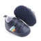 Pantofiori sport bebelusi bleumarine cu dungi multicolore (Marime Disponibila: