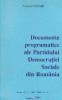 Documente programatice ale Partidului Democratiei Sociale din Romania