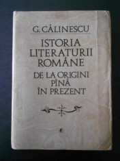 GEORGE CALINESCU - ISTORIA LITERATURII ROMANE DE LA ORIGINI PANA IN PREZENT 1982 foto