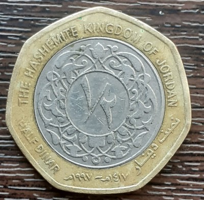 (M2504) MONEDA IORDANIA - HALF DINAR 1997 foto