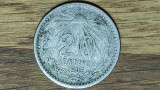 Mexic - moneda de colectie rara - 20 centavos 1905 - argint 0.800 - frumoasa !, America Centrala si de Sud