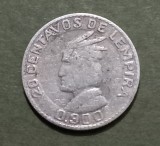 Honduras 20 centavos de Lempira 1952 argint
