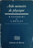 AIDE-MEMOIRE DE PHYSIQUE-B. YAVORSKI, A. DETLAF