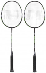 Exel set Badminton racket 2pcs negru foto