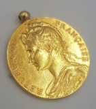 Medalie vintage din argint aurit -Ministerul muncii Franta 1985, Europa
