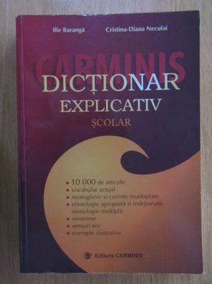 Ilie Baranga - Dictionar explicativ scolar foto