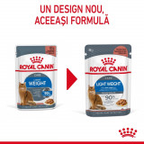 Royal Canin Feline Care Nutrition Light Weight Care, plic hrană umedă pisici, managementul greutății, (&icirc;n sos), 85g