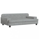Cumpara ieftin Canapea pentru copii, gri deschis, 90x53x30 cm, catifea