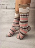 STK439-100 Sosete medii din bumbac ultrasox cu model