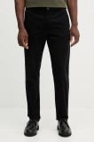 United Colors of Benetton pantaloni bărbați, culoarea negru, drepți 4TZYUF04P