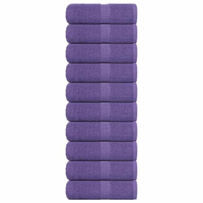 Prosoape pentru oaspeti 10 buc Violet 360 g/m&sup2; 100% bumbac