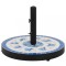 vidaXL Suport umbrela de soare, albastru ?i alb, rotund, 12 kg