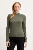Morgan pulover din amestec de l&acirc;nă culoarea verde, light, cu turtleneck, MROCK