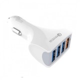 Incarcator Auto, 4x USB 3.0 Ultra Fast Charge Culoare Alb