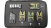 Set 4 Avertizori Pescuit EastShark Camouflage + Statie, LED, Volum/Ton Reglabil, Mufa Swinger, Rezistent Apa