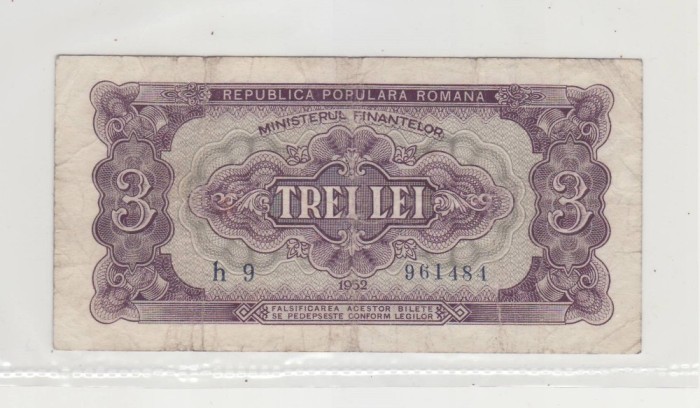 Romania 1952 3 iei 1 cifra h9 961484