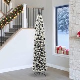 VidaXL Brad de Crăciun artificial Verde 240 cm PVC și oțel și plastic 3395045