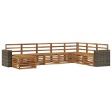 vidaXL Set de canapele de exterior 8 pcs natural Lemn Solid de Acacia 3384725