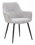 Cumpara ieftin Set 2 scaune, Vicenza, Mauro Ferretti, 58 x 63 x 85.5 cm, placaj/metal/textil, gri/negru